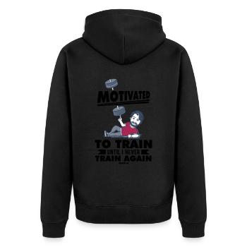 La motivation motive la carrière Cadeau positif - Veste à capuche bio Premium Unisexe - noir - Dos - Nico (187cm)