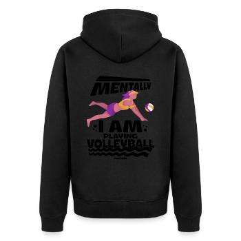 Volley-ball - Veste à capuche bio Premium Unisexe - noir - Dos - Nico (187cm)