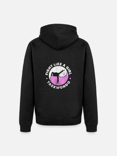 Taekwondo Fille - Veste à capuche bio Premium Unisexe - noir