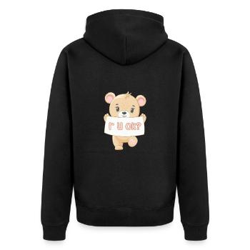 Teddy Bear Ours en peluche Jouet en peluche Enfants - Veste à capuche bio Premium Unisexe - noir - Dos - Nico (187cm)