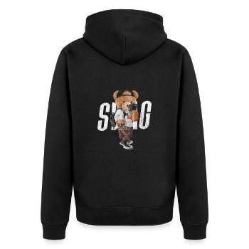 Nounours - Veste à capuche bio Premium Unisexe - noir - Dos - Nico (187cm)