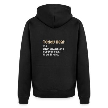 Nounours - Veste à capuche bio Premium Unisexe - noir - Dos - Nico (187cm)