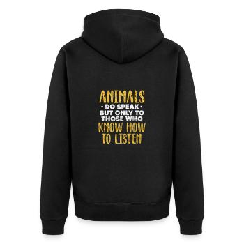 Veterinarian Veterinary Medicine Veterinarian Veterinary Gift - Unisex Premium Organic Zip Hoodie - black - Back - Nico (187cm)
