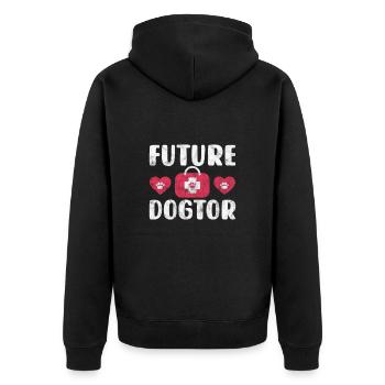 Veterinarian Veterinary Medicine Veterinarian Veterinary Gift - Unisex Premium Organic Zip Hoodie - black - Back - Nico (187cm)