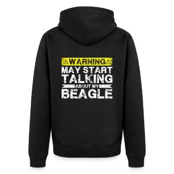 En parlant de beagles - Veste à capuche bio Premium Unisexe - noir - Dos - Nico (187cm)