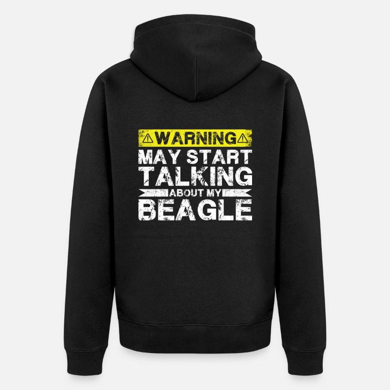 Apropos Beagle - Unisex Premium Bio Zip Hoodie - Schwarz