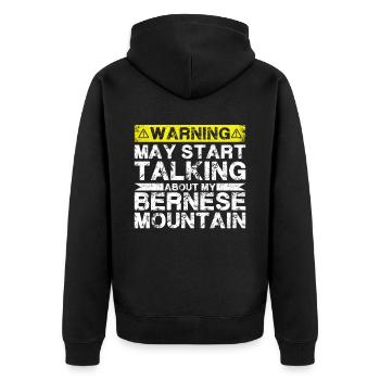 En parlant de la montagne bernoise - Veste à capuche bio Premium Unisexe - noir - Dos - Nico (187cm)