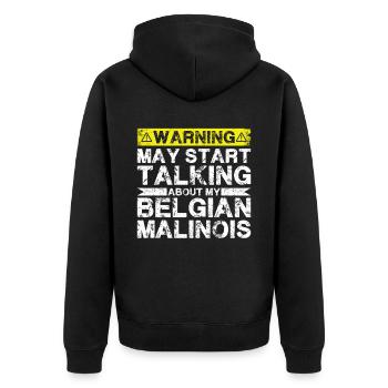 Parlez de Malinois belge - Veste à capuche bio Premium Unisexe - noir - Dos - Nico (187cm)