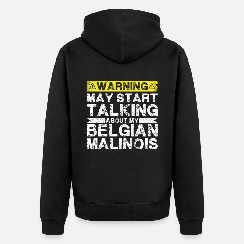 Parlez de Malinois belge - Veste à capuche bio Premium Unisexe - noir