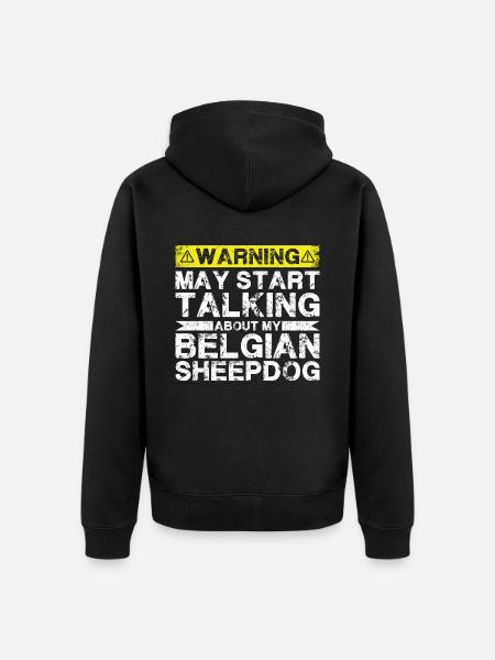 Speaking of belgian Shepherd - Unisex Premium Organic Zip Hoodie - black
