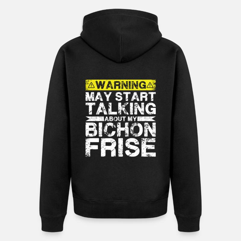 Parlez de Bichon Frise - Veste à capuche bio Premium Unisexe - noir