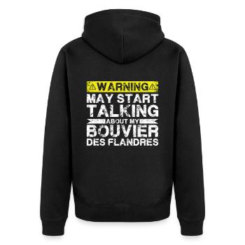 En parlant de Bouvier Des Flandres - Veste à capuche bio Premium Unisexe - noir - Dos - Nico (187cm)