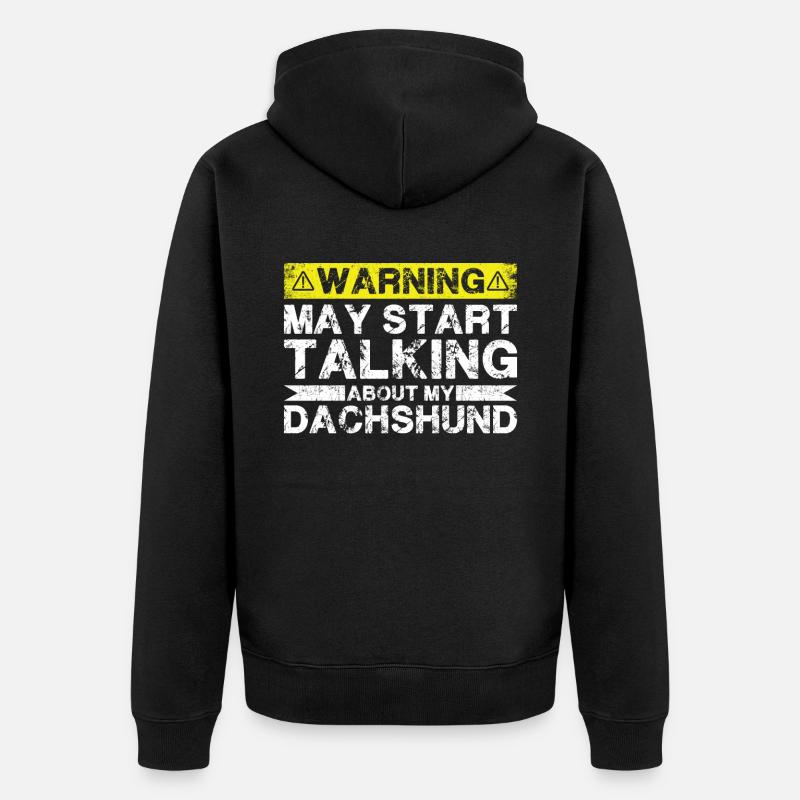Apropos Dackel - Unisex Premium Bio Zip Hoodie - Schwarz