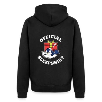 Official sleepshirt christmas - Unisex Premium Bio Zip Hoodie - Schwarz - Hinten - Nico (187cm)