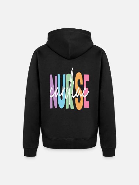 Cardiac Nurse Quotes - Unisex Premium Organic Zip Hoodie - black