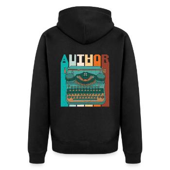 Auteur Rétro - Veste à capuche bio Premium Unisexe - noir - Dos - Nico (187cm)