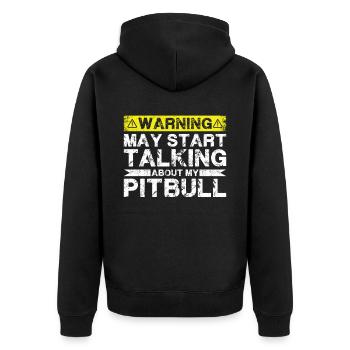 En parlant de pit-bull - Veste à capuche bio Premium Unisexe - noir - Dos - Nico (187cm)