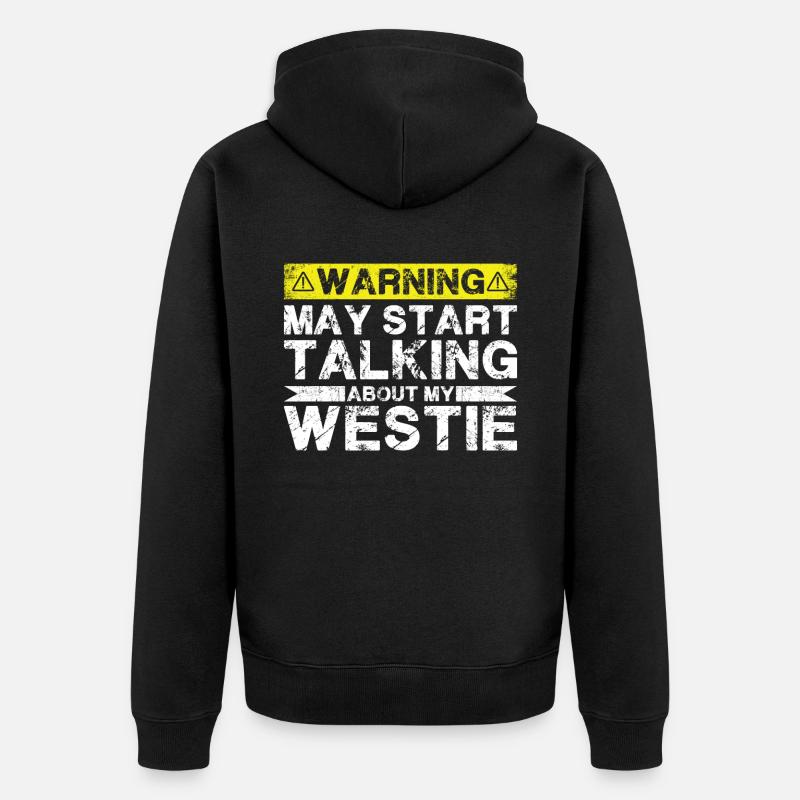 En parlant de Westie - Veste à capuche bio Premium Unisexe - noir
