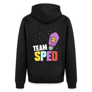 Équipe Enseignant en éducation spécialisée Profession de l’éducation spécialisée - Veste à capuche bio Premium Unisexe - noir - Dos - Nico (187cm)