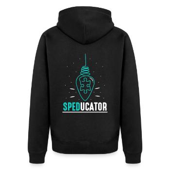 Enseignant spéducateur Éducation de l’enfance en difficulté Éducation de l’enfance en difficulté - Veste à capuche bio Premium Unisexe - noir - Dos - Nico (187cm)