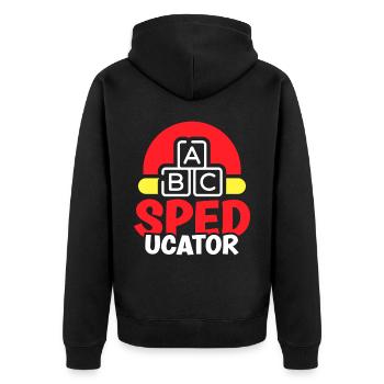 Enseignant spéducateur Éducation de l’enfance en difficulté Éducation de l’enfance en difficulté - Veste à capuche bio Premium Unisexe - noir - Dos - Nico (187cm)