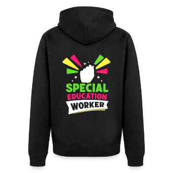Travailleurs de l’enfance en difficulté Enseignants de l’enfance en difficulté - Veste à capuche bio Premium Unisexe - noir - Dos - Nico (187cm)