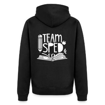 Team Special Education Special Education Special Education Profession Teacher - Unisex Premium Organic Zip Hoodie - black - Back - Nico (187cm)
