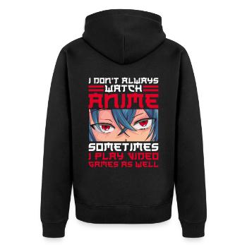 Anime Gamer Jeux vidéo Jeux de hasard Manga - Veste à capuche bio Premium Unisexe - noir - Dos - Nico (187cm)