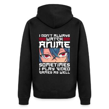 Anime Gamer Jeux vidéo Jeux de hasard Manga - Veste à capuche bio Premium Unisexe - noir - Dos - Nico (187cm)