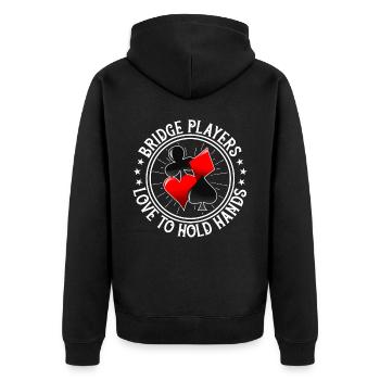 Jeu de cartes Bridge Player - Veste à capuche bio Premium Unisexe - noir - Dos - Nico (187cm)