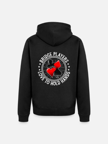 Jeu de cartes Bridge Player - Veste à capuche bio Premium Unisexe - noir