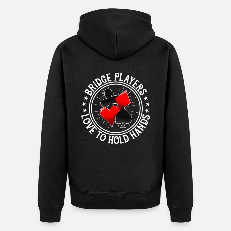 Jeu de cartes Bridge Player - Veste à capuche bio Premium Unisexe - noir