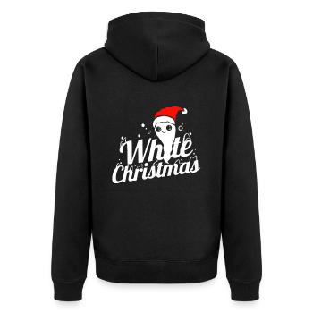 Fantôme mignon avec chapeau de Père Noël apporte Noël blanc - Veste à capuche bio Premium Unisexe - noir - Dos - Nico (187cm)