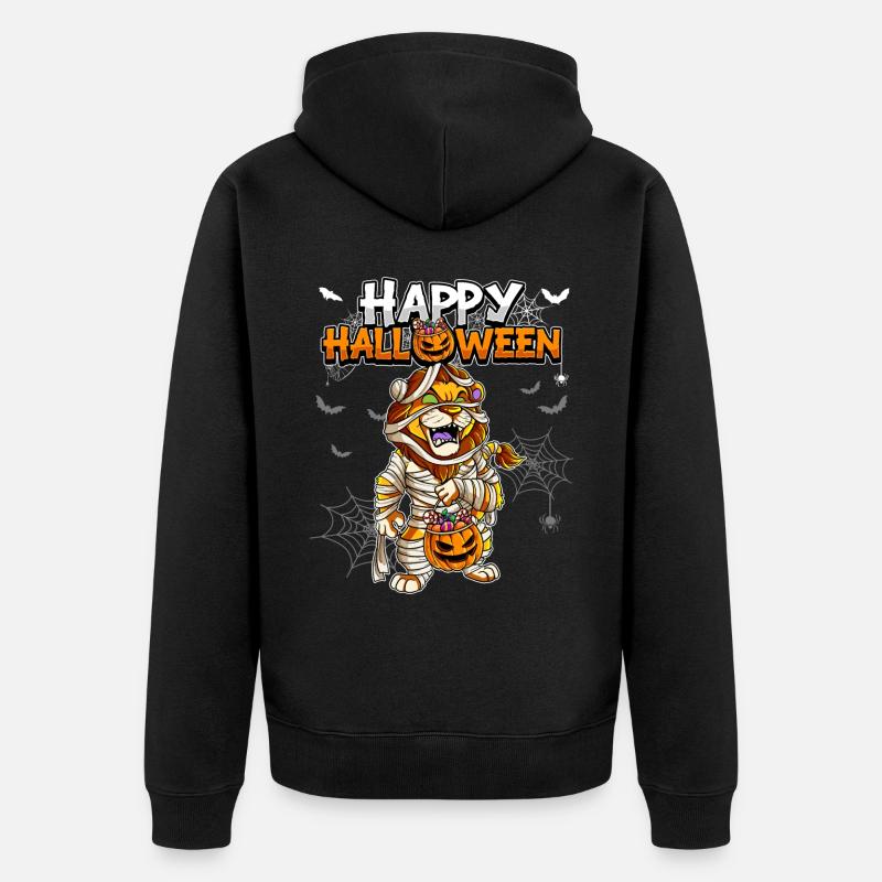 Maman Lion d’Halloween - Veste à capuche bio Premium Unisexe - noir