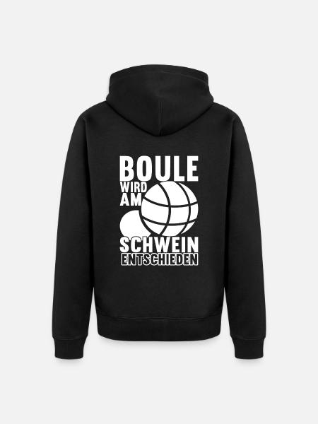 Boule Boulespieler - Unisex Premium Bio Zip Hoodie - Schwarz