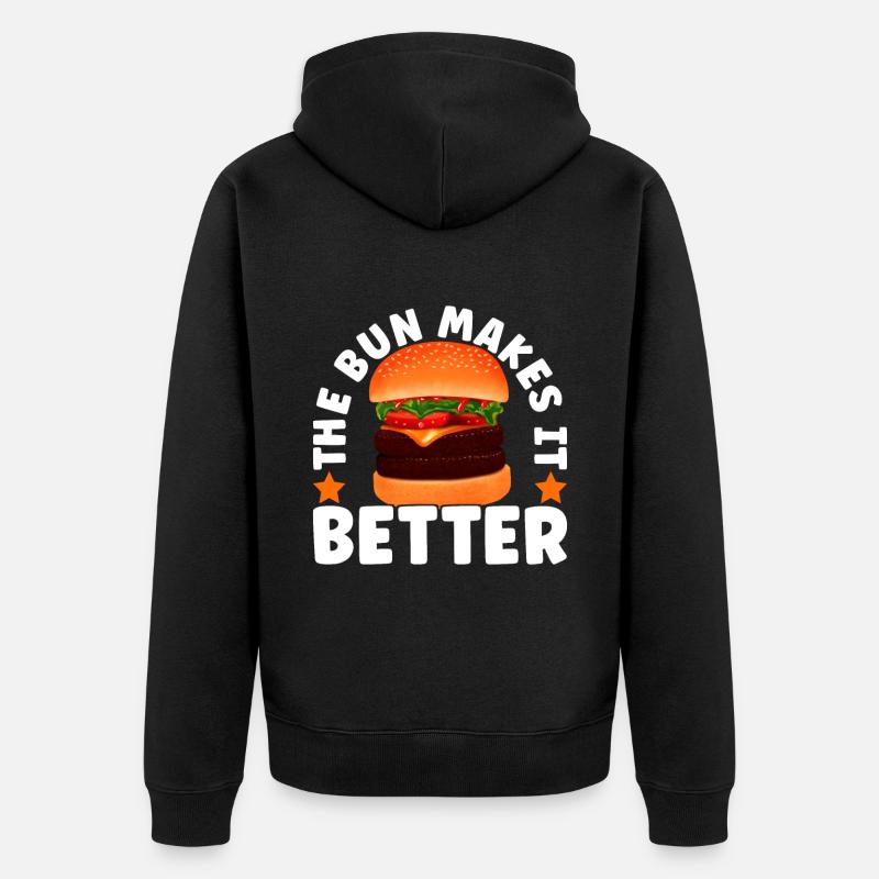 Burger Restauration rapide - Veste à capuche bio Premium Unisexe - noir