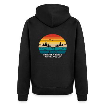 Berdeen Falls Washington - Veste à capuche bio Premium Unisexe - noir - Dos - Nico (187cm)