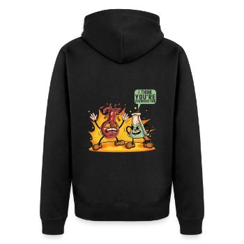Chemistry Chemist - Unisex Premium Organic Zip Hoodie - black - Back - Nico (187cm)