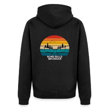 Bond Falls Michigan - Veste à capuche bio Premium Unisexe - noir - Dos - Nico (187cm)