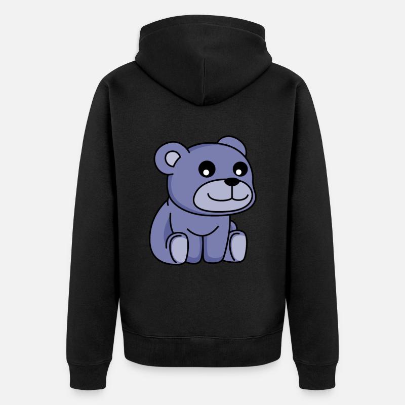 Bande dessinée Bear - Veste à capuche bio Premium Unisexe - noir