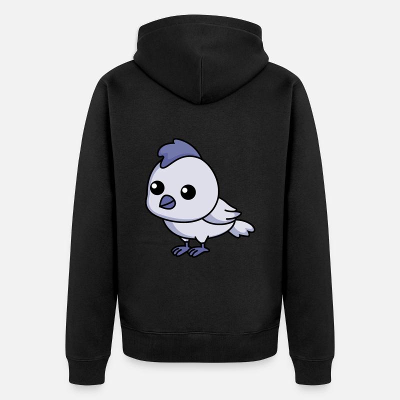 Poulet Comic Animal - Veste à capuche bio Premium Unisexe - noir