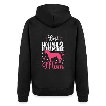 Meilleur(e) Hollandse Herdershond Mama - Veste à capuche bio Premium Unisexe - noir - Dos - Nico (187cm)