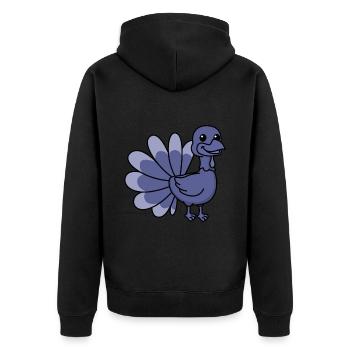 Truthan Comic Animal - Unisex Premium Organic Zip Hoodie - black - Back - Nico (187cm)