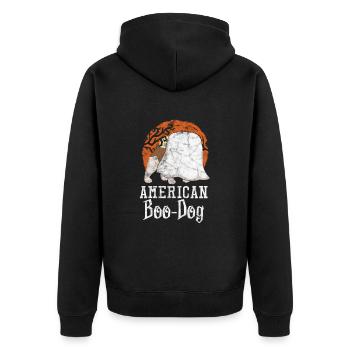 American Bulldog Dog Cadeau d’Halloween - Veste à capuche bio Premium Unisexe - noir - Dos - Nico (187cm)