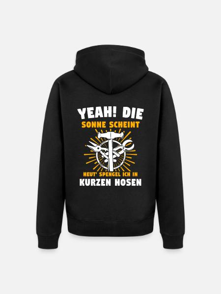 Spengler Bauspengler Spengeln - Unisex Premium Bio Zip Hoodie - Schwarz
