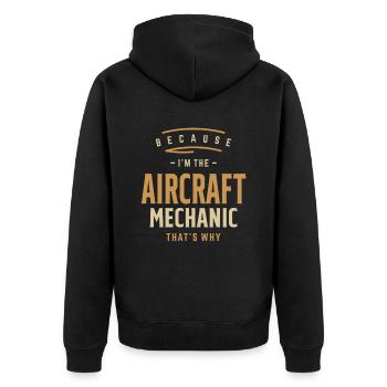 Mécanicien d’aéronefs Profession Emploi Travailleur d’anniversaire - Veste à capuche bio Premium Unisexe - noir - Dos - Nico (187cm)