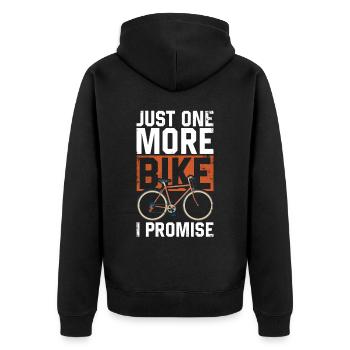 Drôle de vélo de route Cyclisme - Veste à capuche bio Premium Unisexe - noir - Dos - Nico (187cm)
