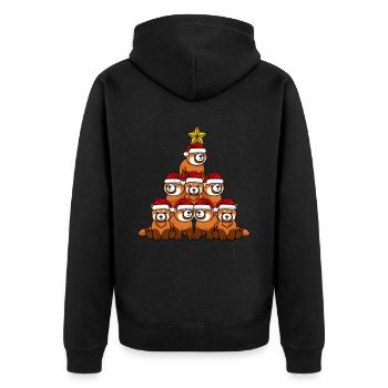 Arbre de Noël Panda - Veste à capuche bio Premium Unisexe - noir - Dos - Nico (187cm)