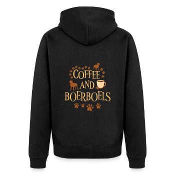 Café et Boerboels - Veste à capuche bio Premium Unisexe - noir - Dos - Nico (187cm)