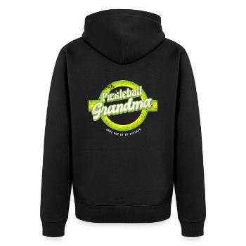 Pickleball Grandma Stay Out Of My Kitchen Shirt - Unisex Premium Organic Zip Hoodie - black - Back - Nico (187cm)